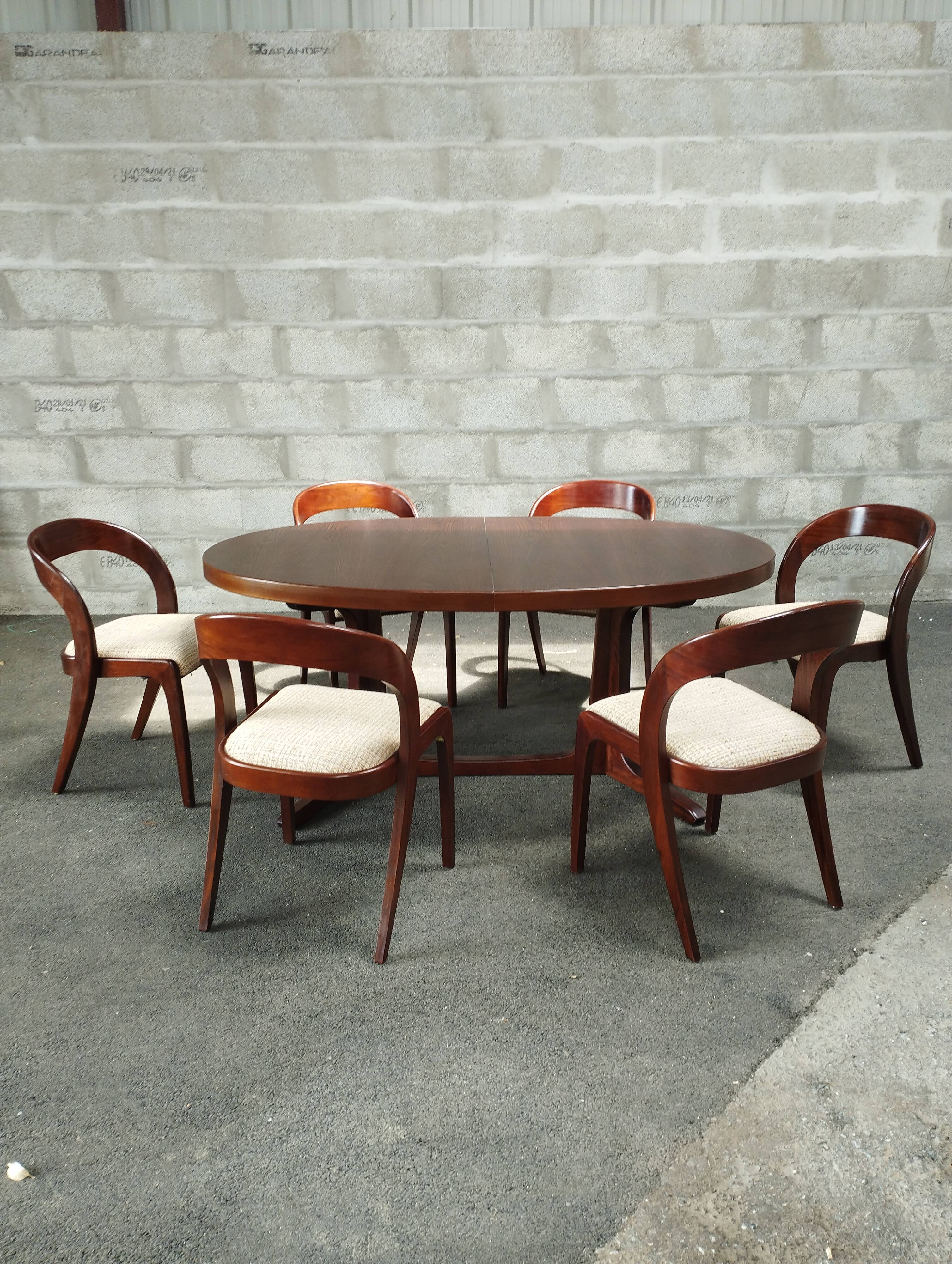 Vintage teak table and chairs set