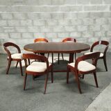 Vintage teak table and chairs set