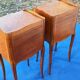 Pair of rosewood bedside tables
