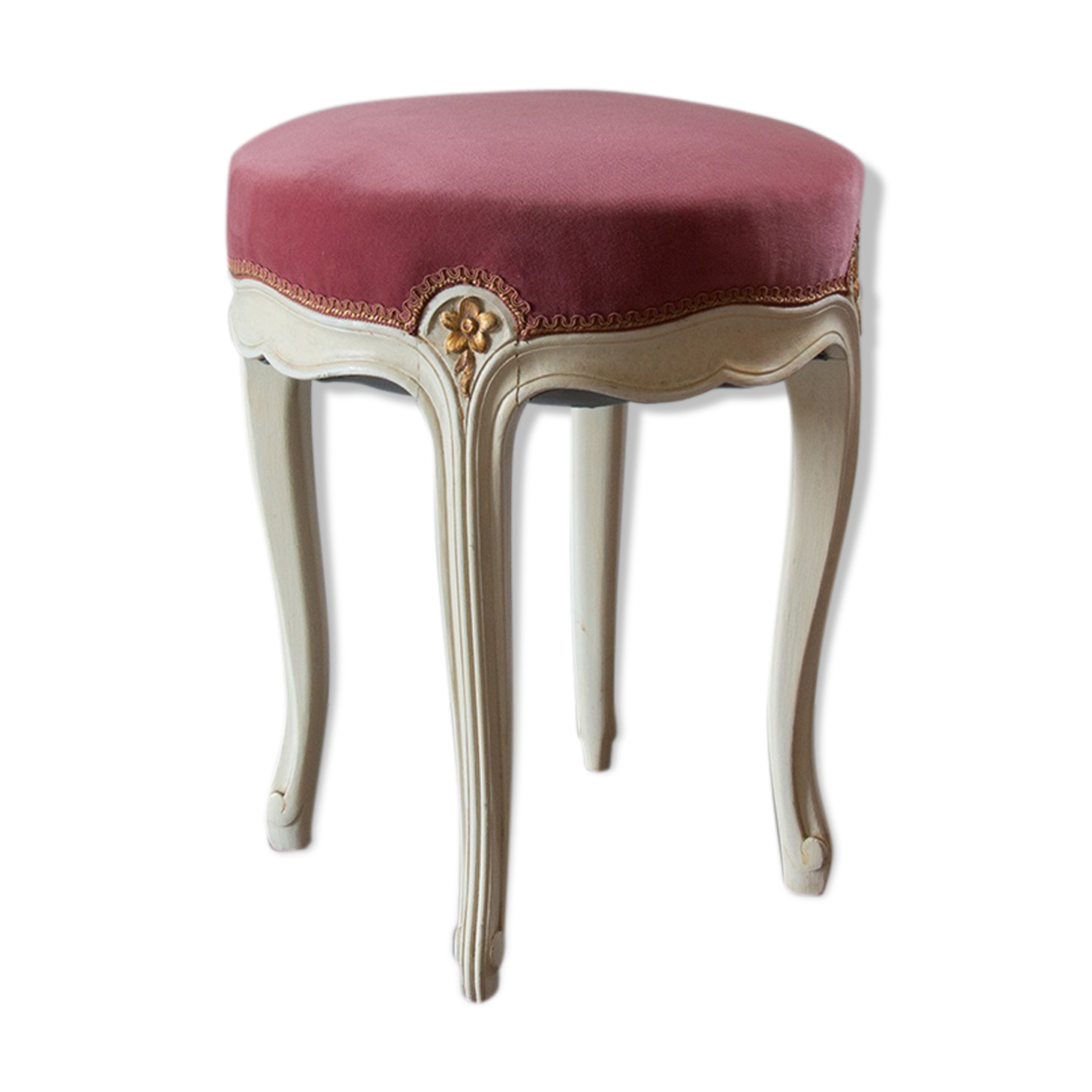 Louis XVI velvet stool