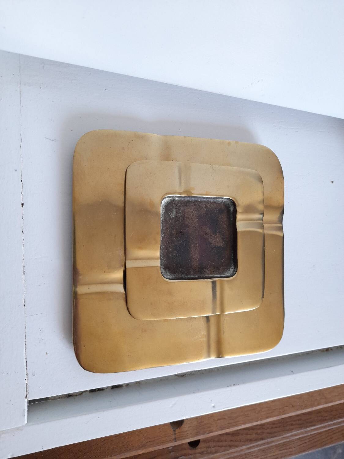 Minimalist brass ashtray or empty pocket