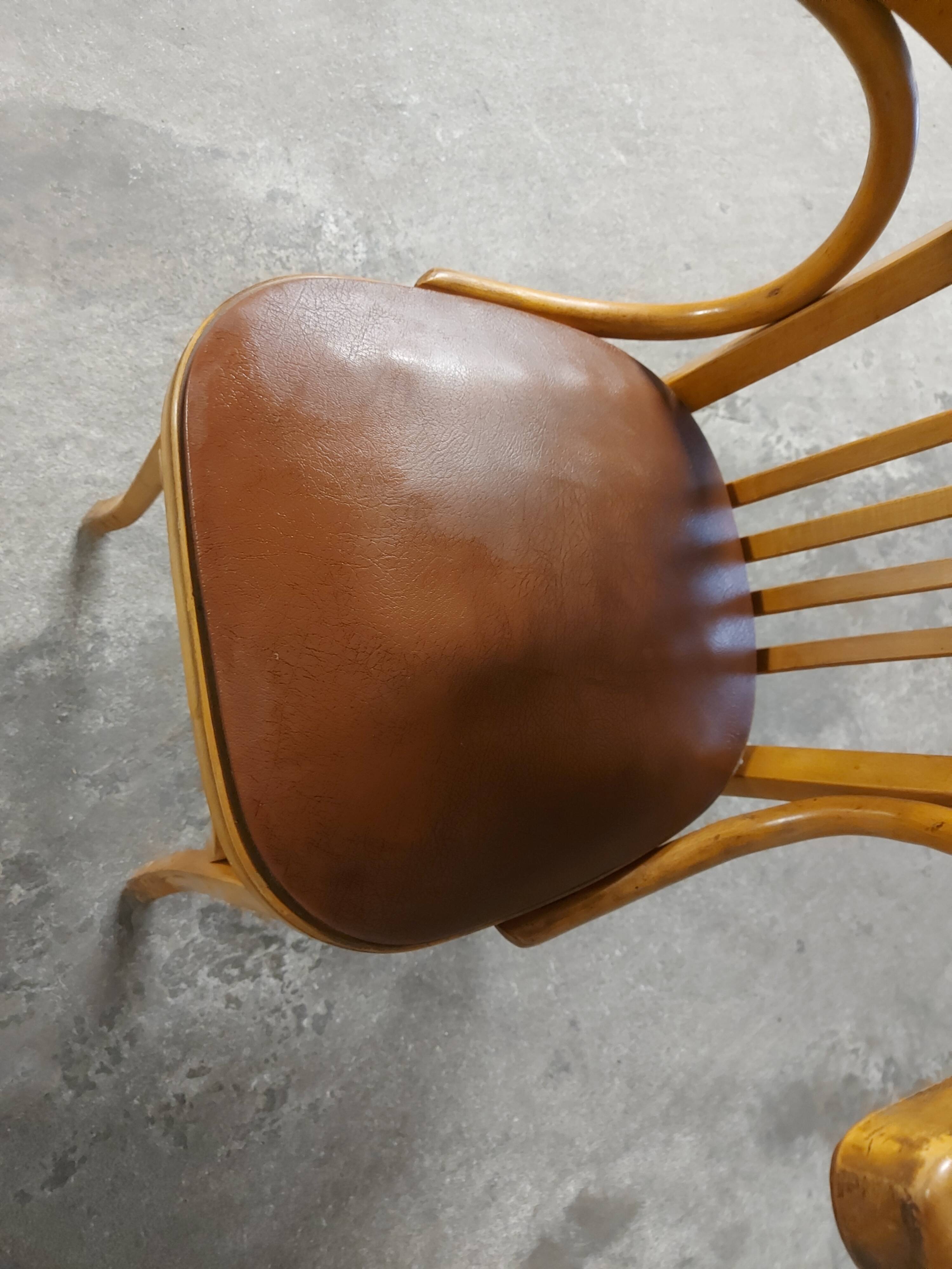 Fauteuil vintage en bois Baumann
