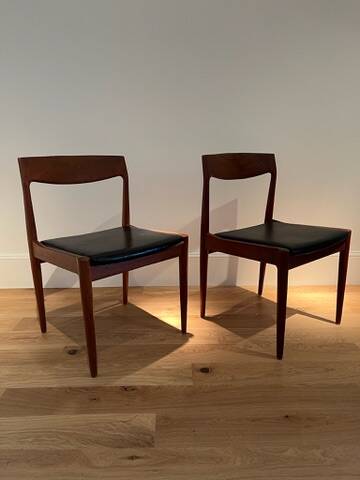 Set of vintage Scandinavian chairs by H.W. Klein for Bramin Møbl.