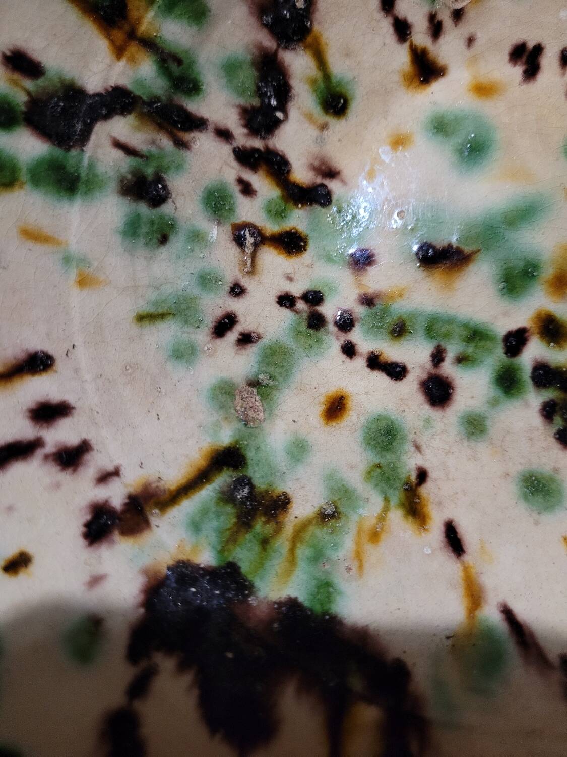 Glazed earthenware salad bowl