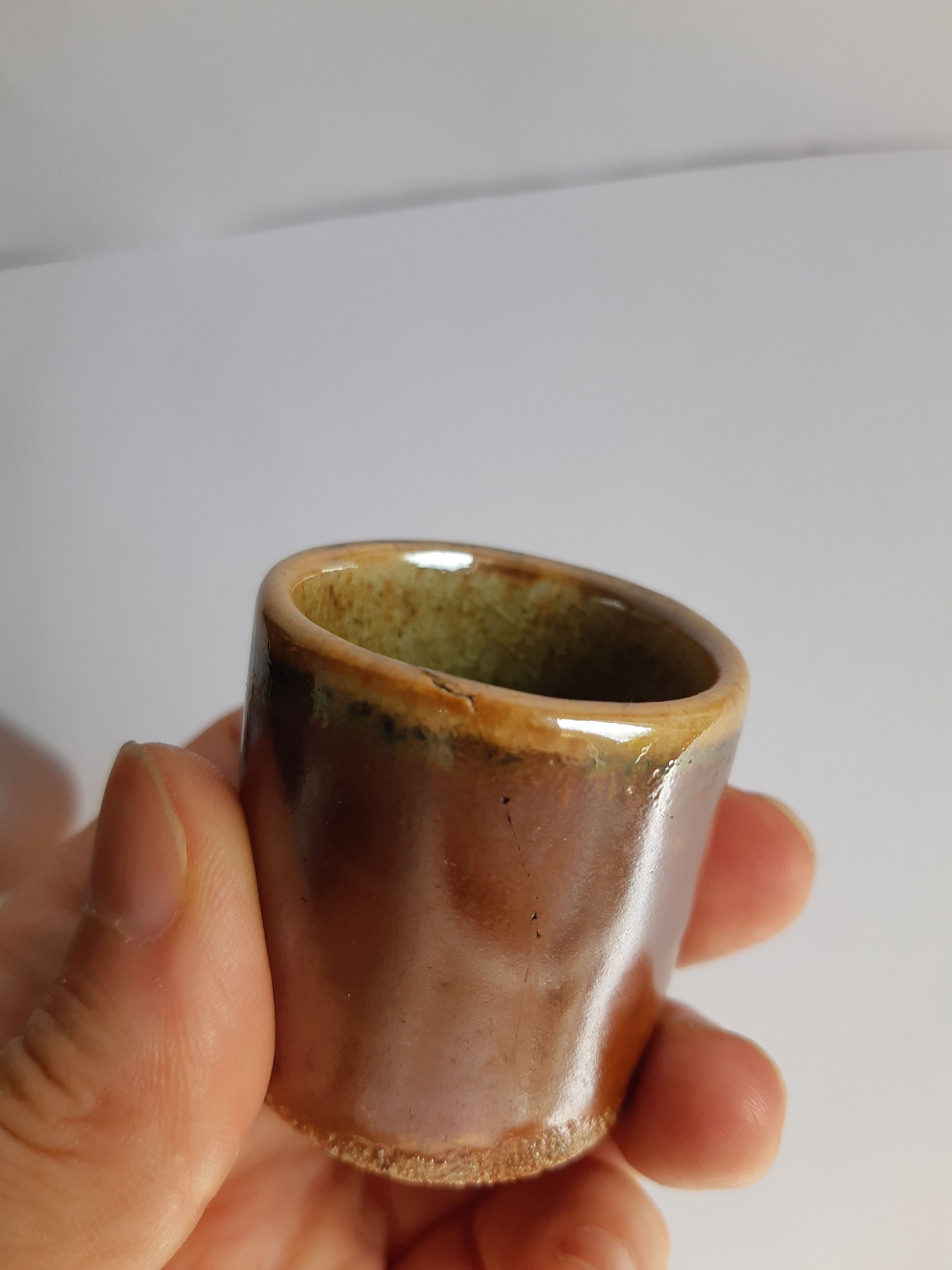 Set of 4 vintage sandstone coquetiers