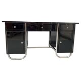 Bureau moderniste tchécoslovaque en chrome et bois, années 1950, Europe