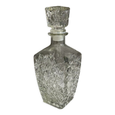 Vintage whisky decanter geometric star patterns H:25cm