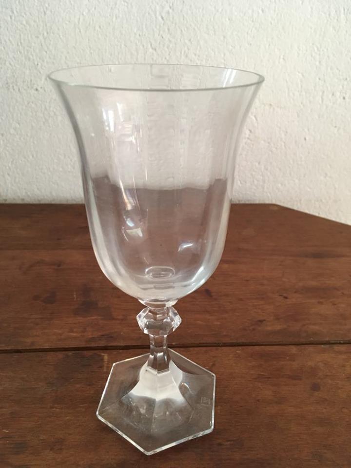 Four mismatched stemware