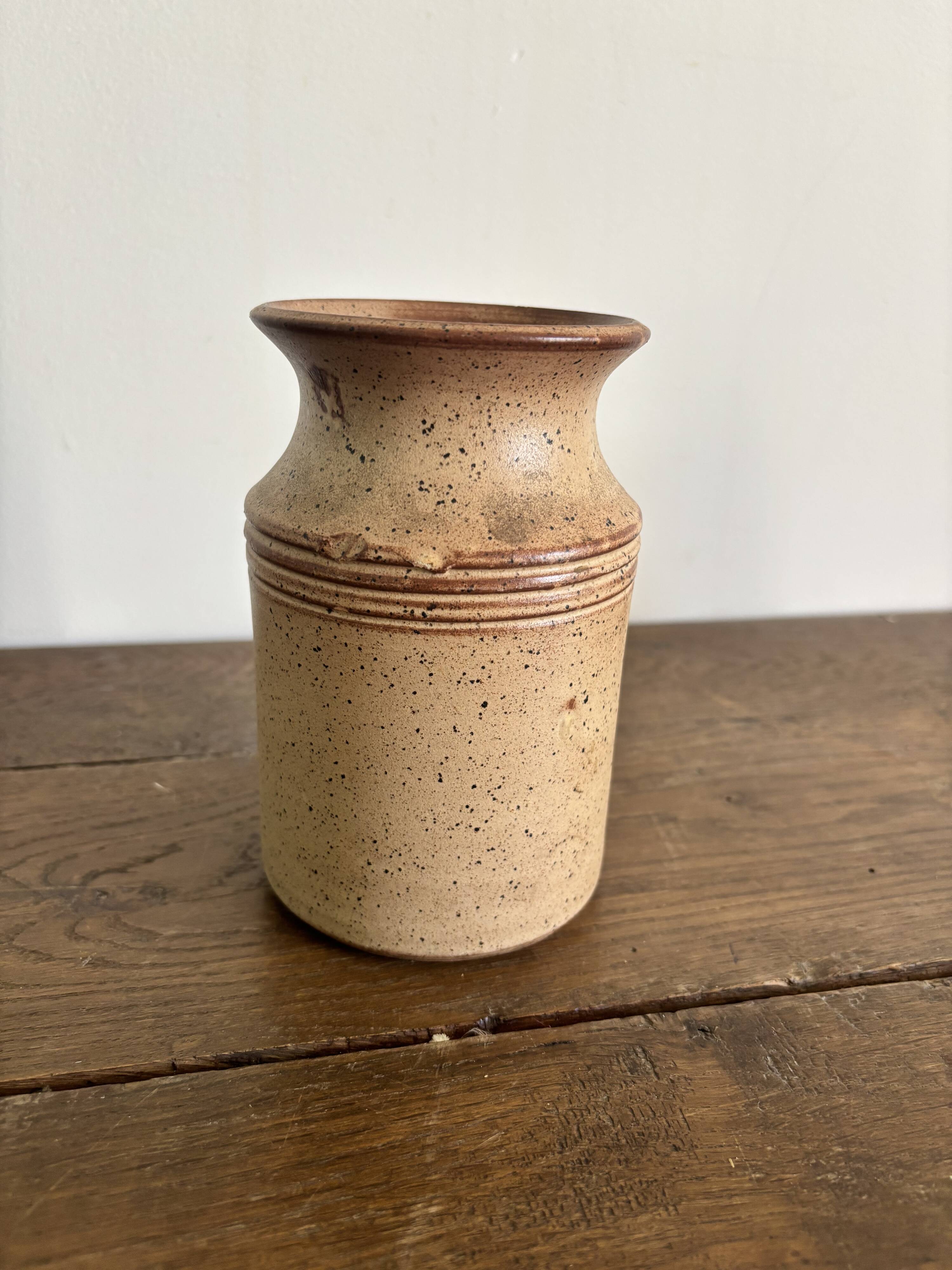 Vintage french stoneware ceramics set – mineral earth