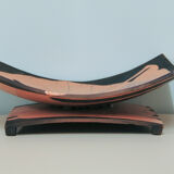 Original rectangular pink & grey bowl