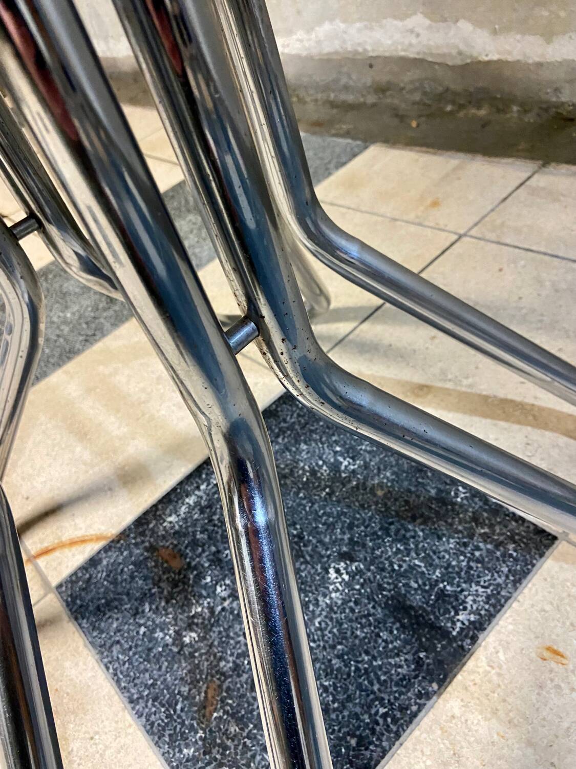 Vintage smoked glass table