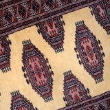 Tapis Bukhara Vintage Fait Main en Laine – 65 x 209 cm - 1C943