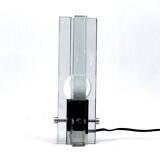 Lampe de table en verre vintage Gallotti e Radice des années 70