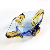 Vintage art glass bowl by Frantisek Zemek, Skrdlovice, Czechoslovakia 1960s