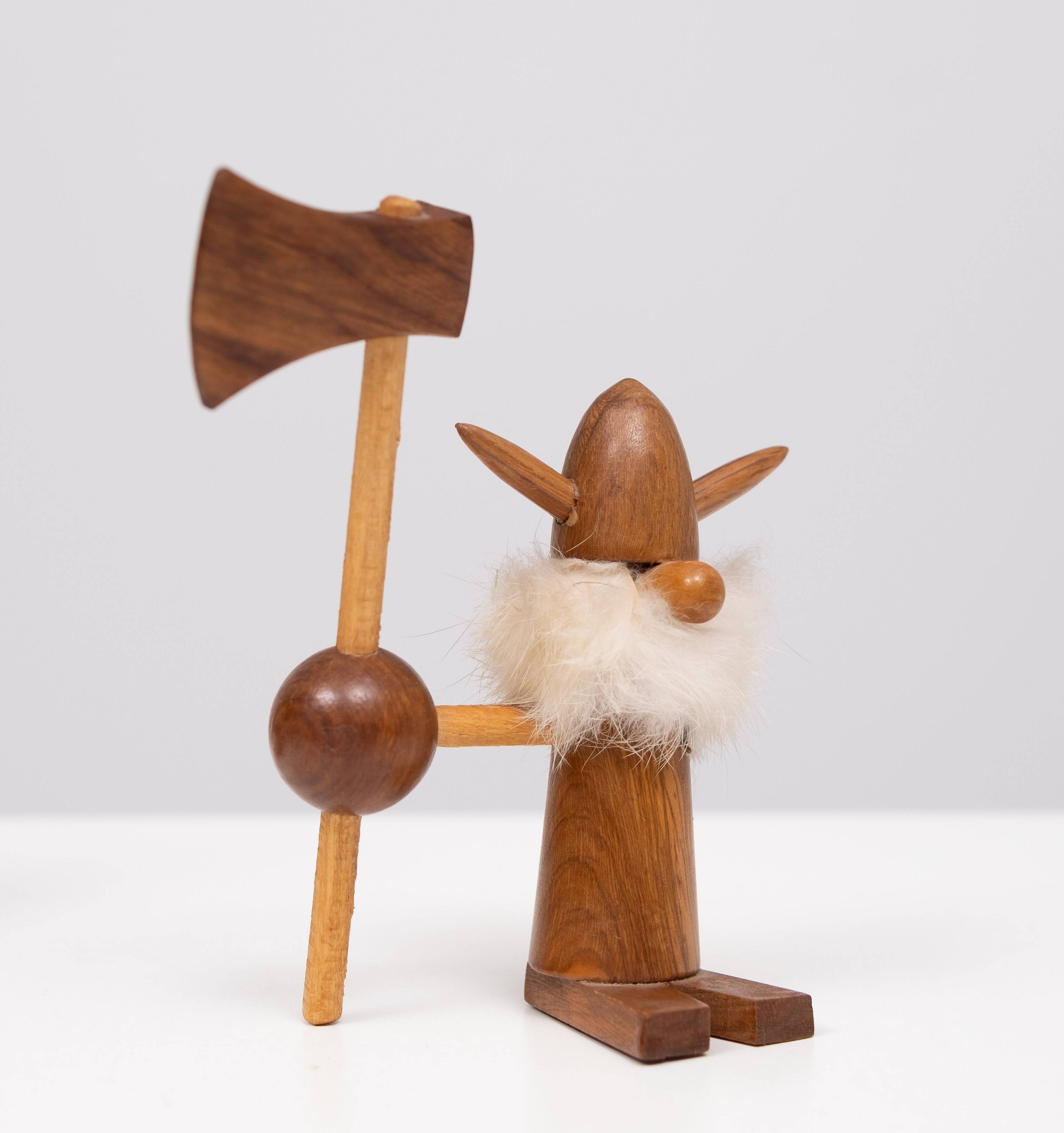 Teak toy Vikings Kay Bojesen Denmark 1960s