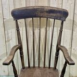 Fauteuil anglais en orme - fin XIXème