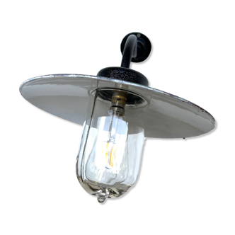 Wall lamp COL de Cygne authentic steel cast old lamp 1920 1930