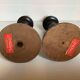 Pair of wooden candlesticks with artificial candles Artilux