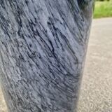Vintage sculptural coffee table in marble and glass from the 80s