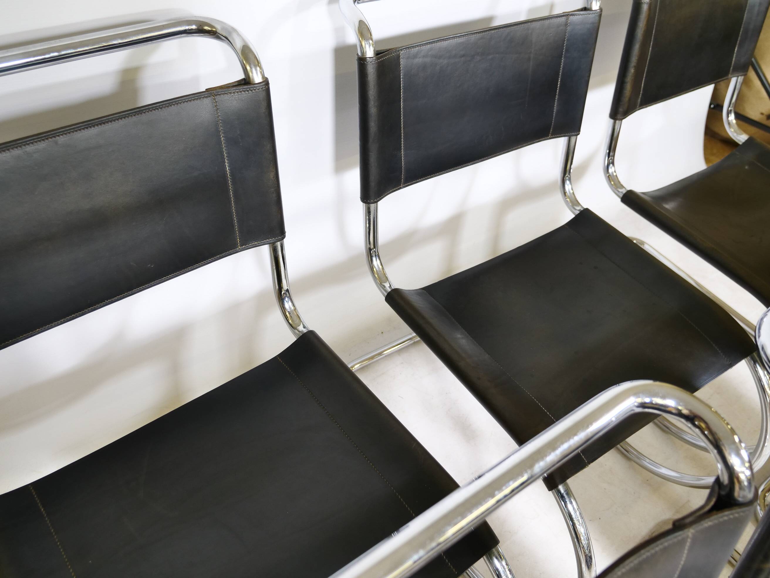 Bauhaus Cantilever Chairs by Mies van der Rohe for Thonet, Set of 6, 1970s