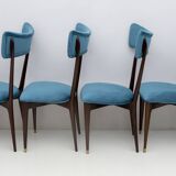 Ico & Luisa Parisi Rare Set of Six Mid-century Modern Velvet Dining Chairs