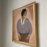 Abstract character canvas painting