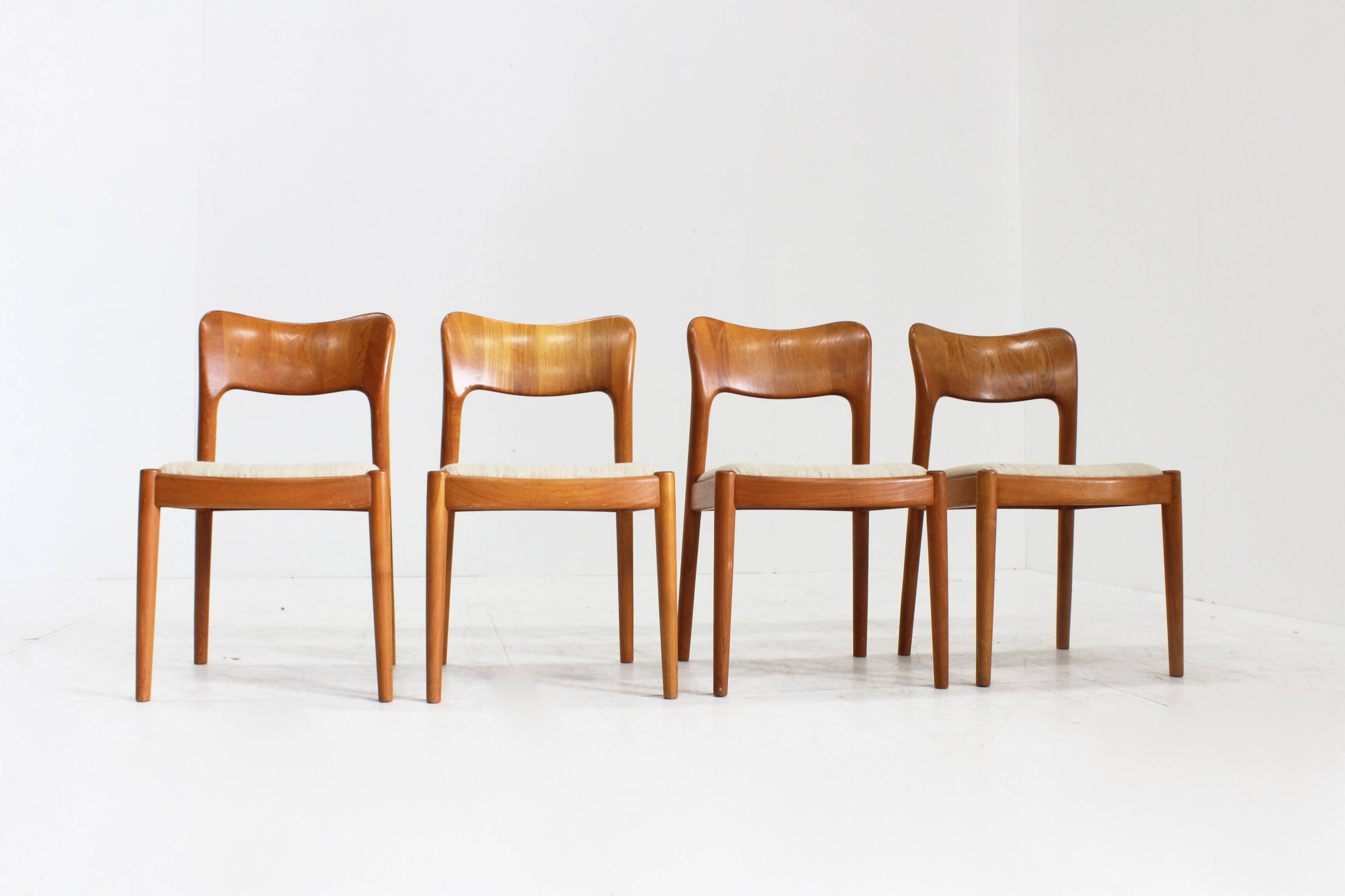 Chaises de salle à manger danoises vintage par Niels Koefoed pour Koefoeds Hornslet, 1960,