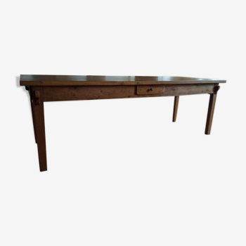 Table de ferme ancienne en chêne 80x226 cm