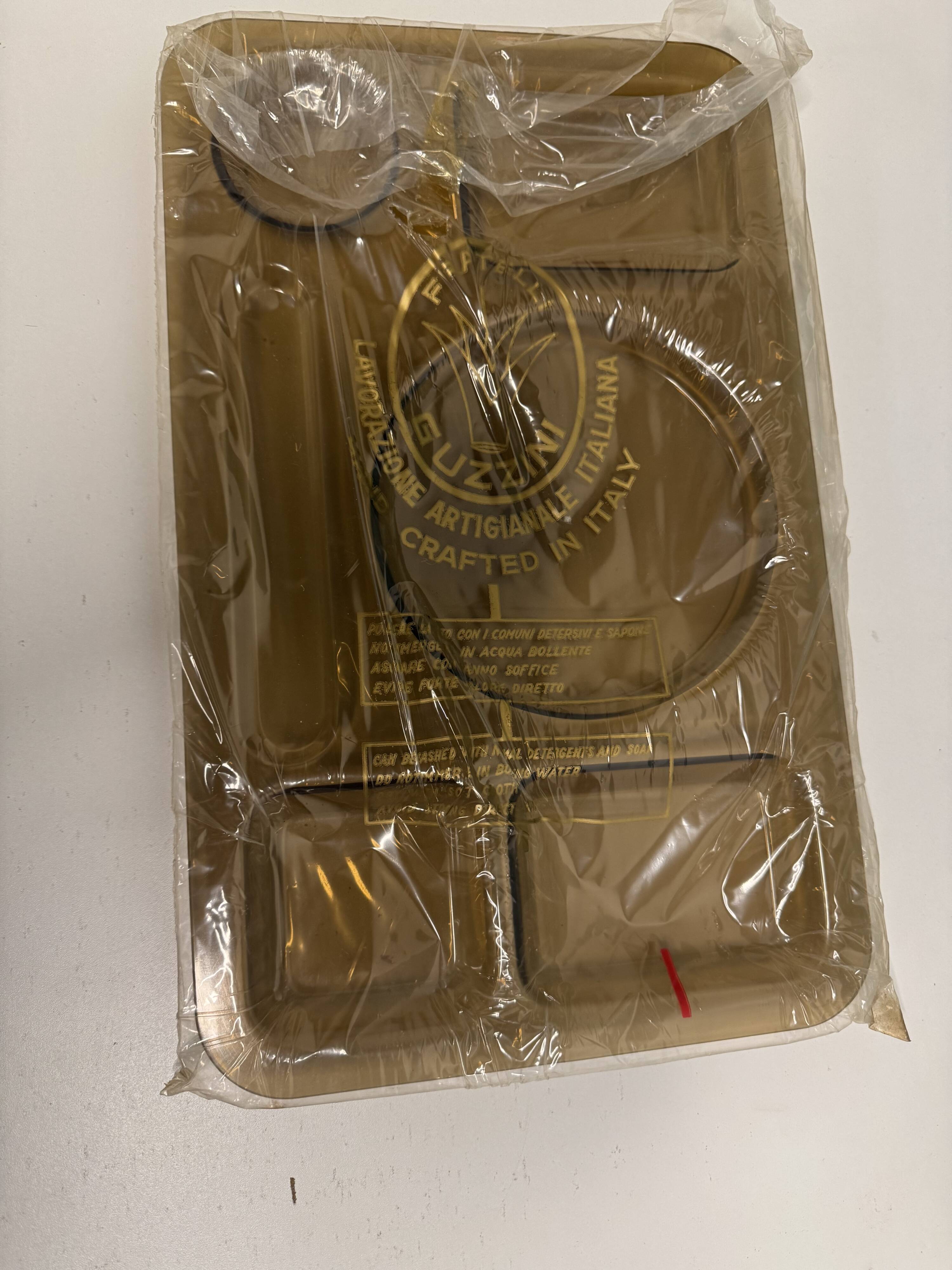 Guzzini Luigi Massoni compartmentalized tray, 1970s