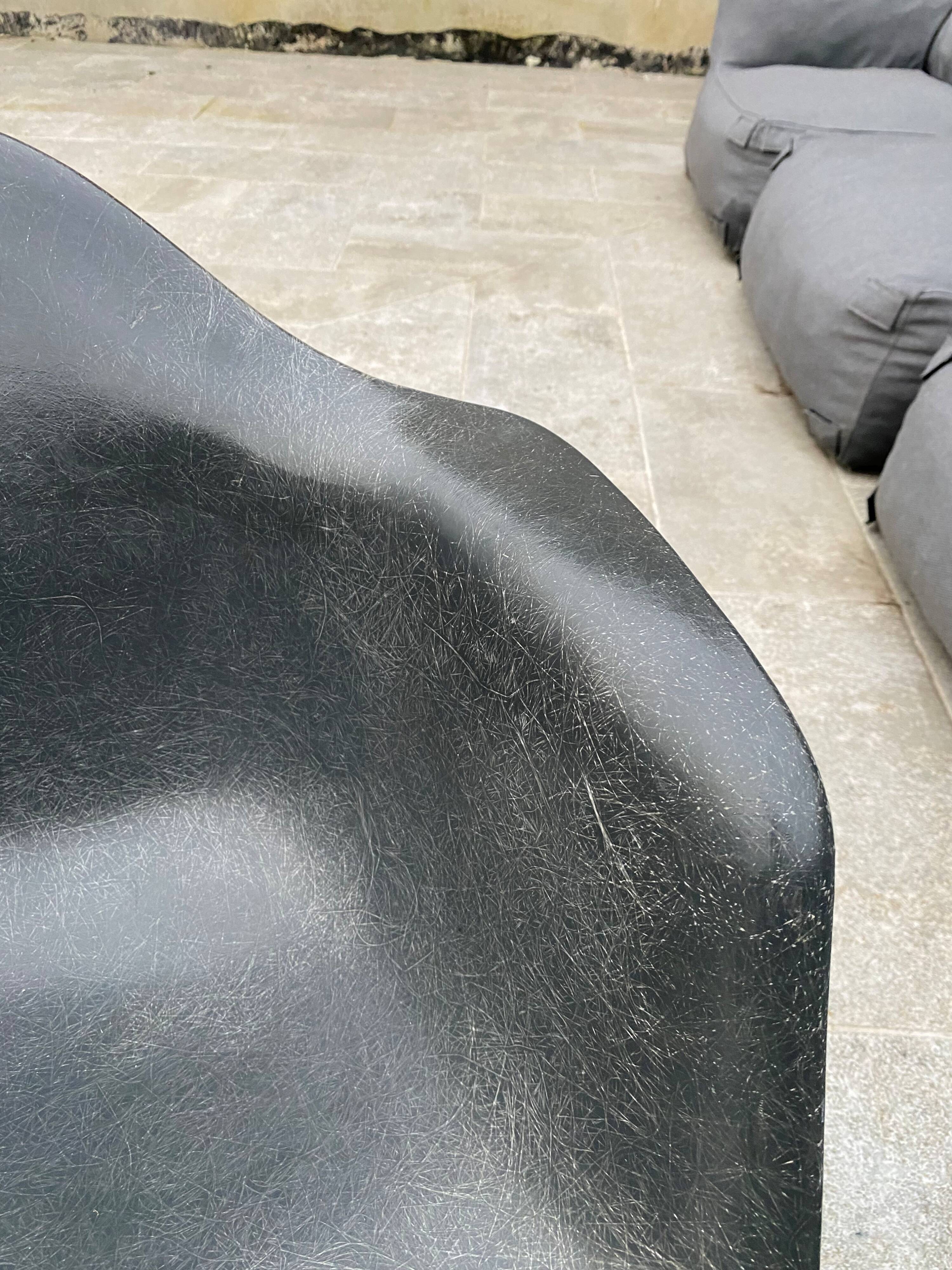 Rar eames armchair, elephant grey, zenith plastics, herman miller