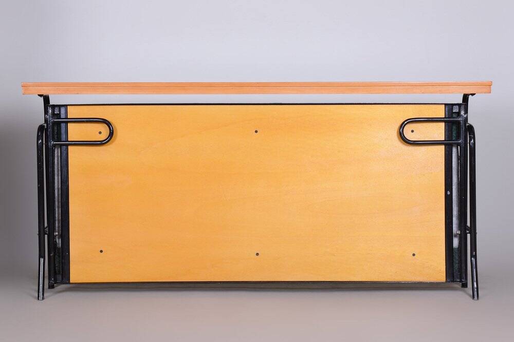 Brown & Blue Bauhaus Sofa, Czechia, 1930s