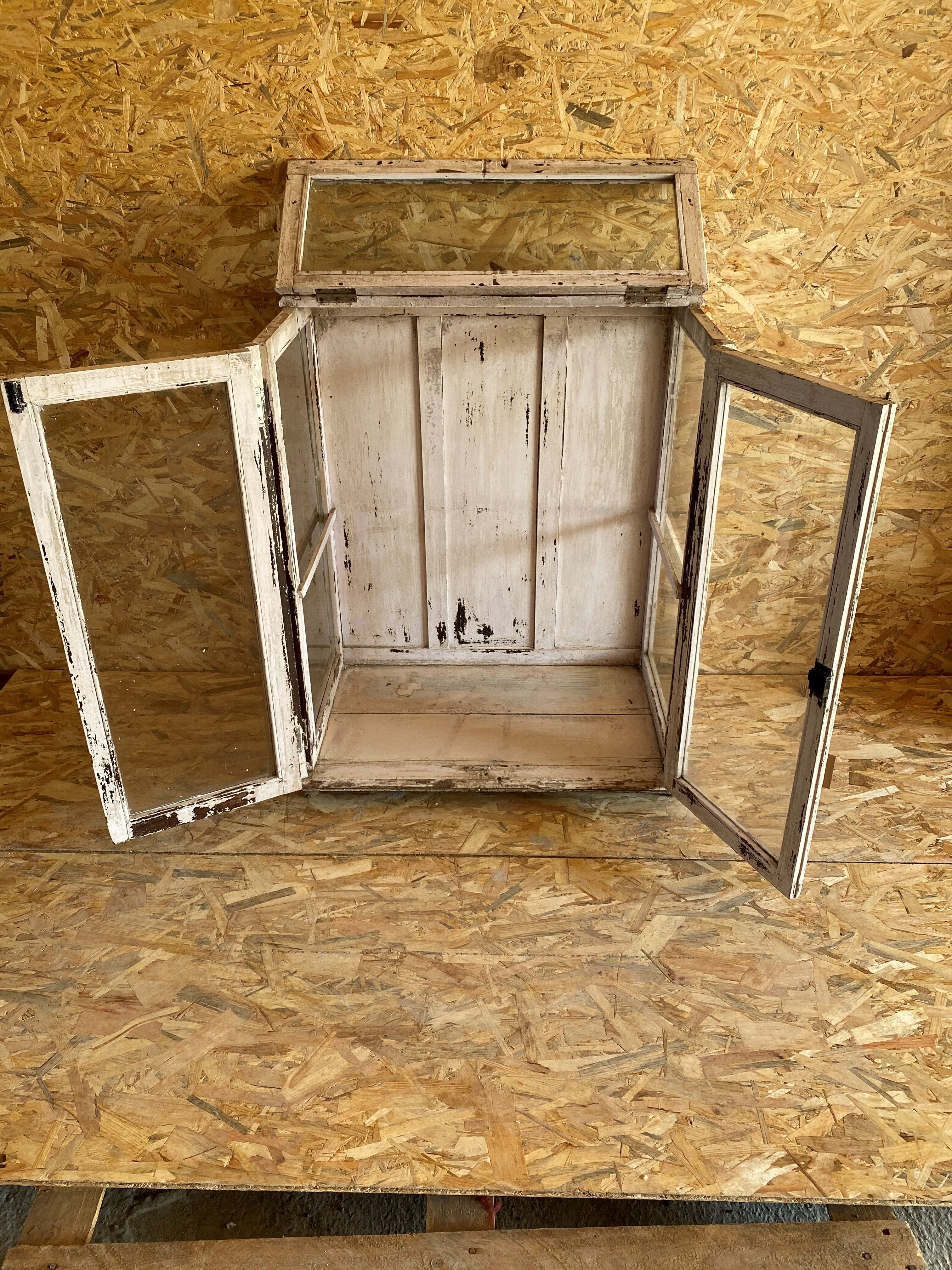 Glazed bahut in old teak