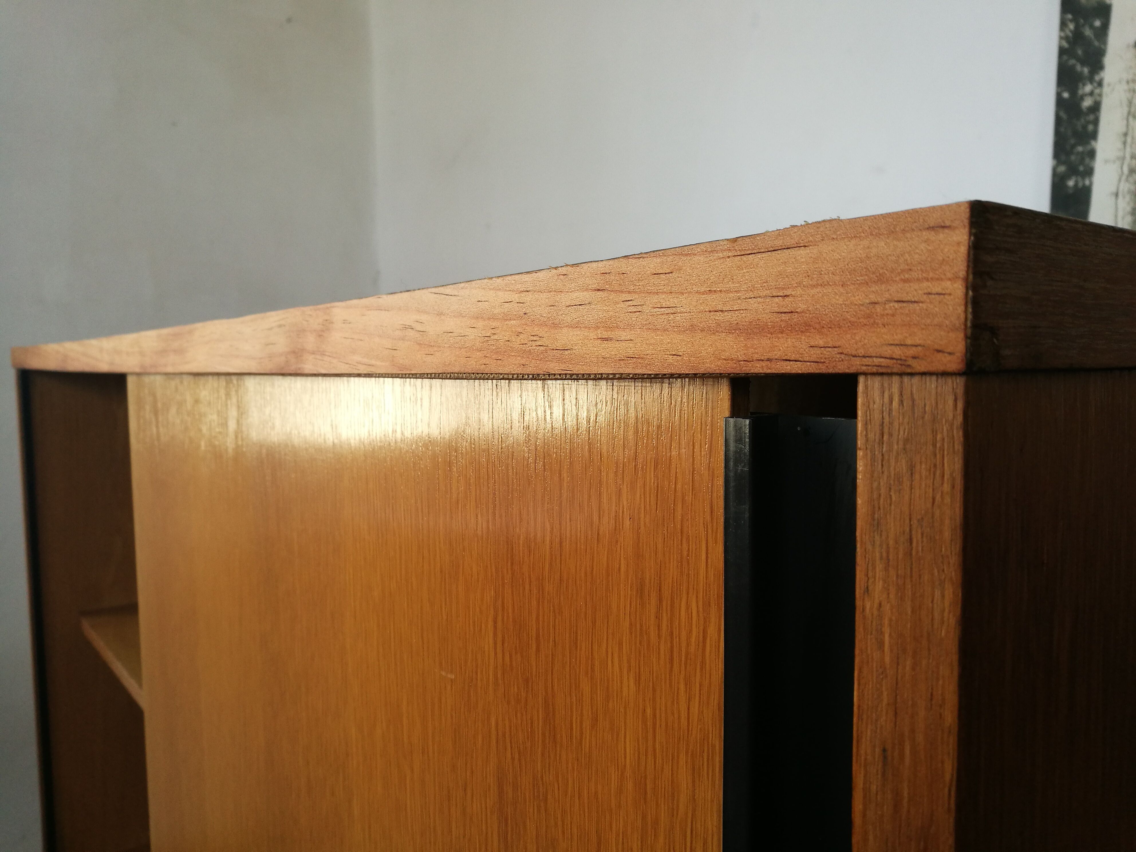 Vintage top sideboard from the 80s, sliding doors