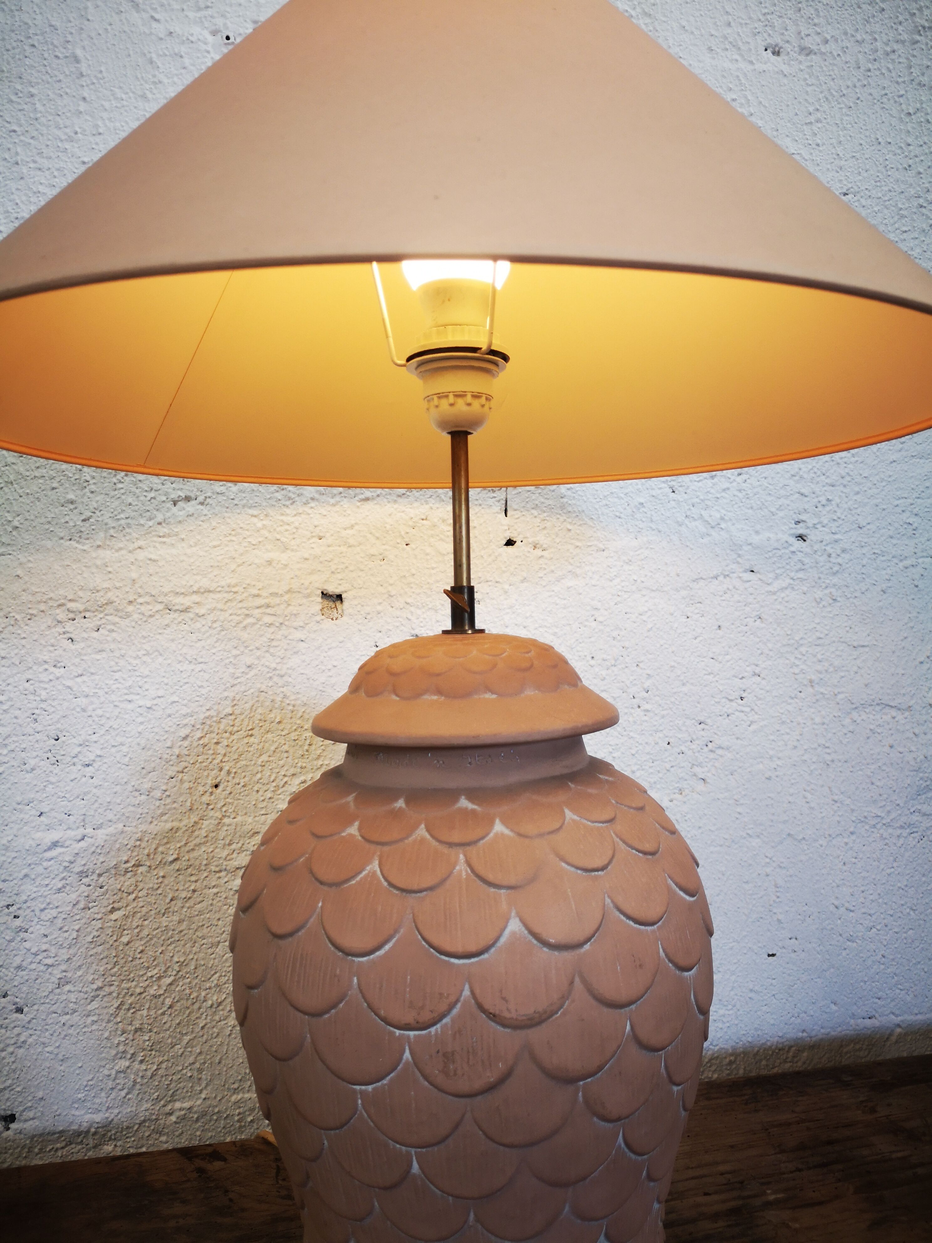 Terracotta lamp "CHAUMETTE Paris"
