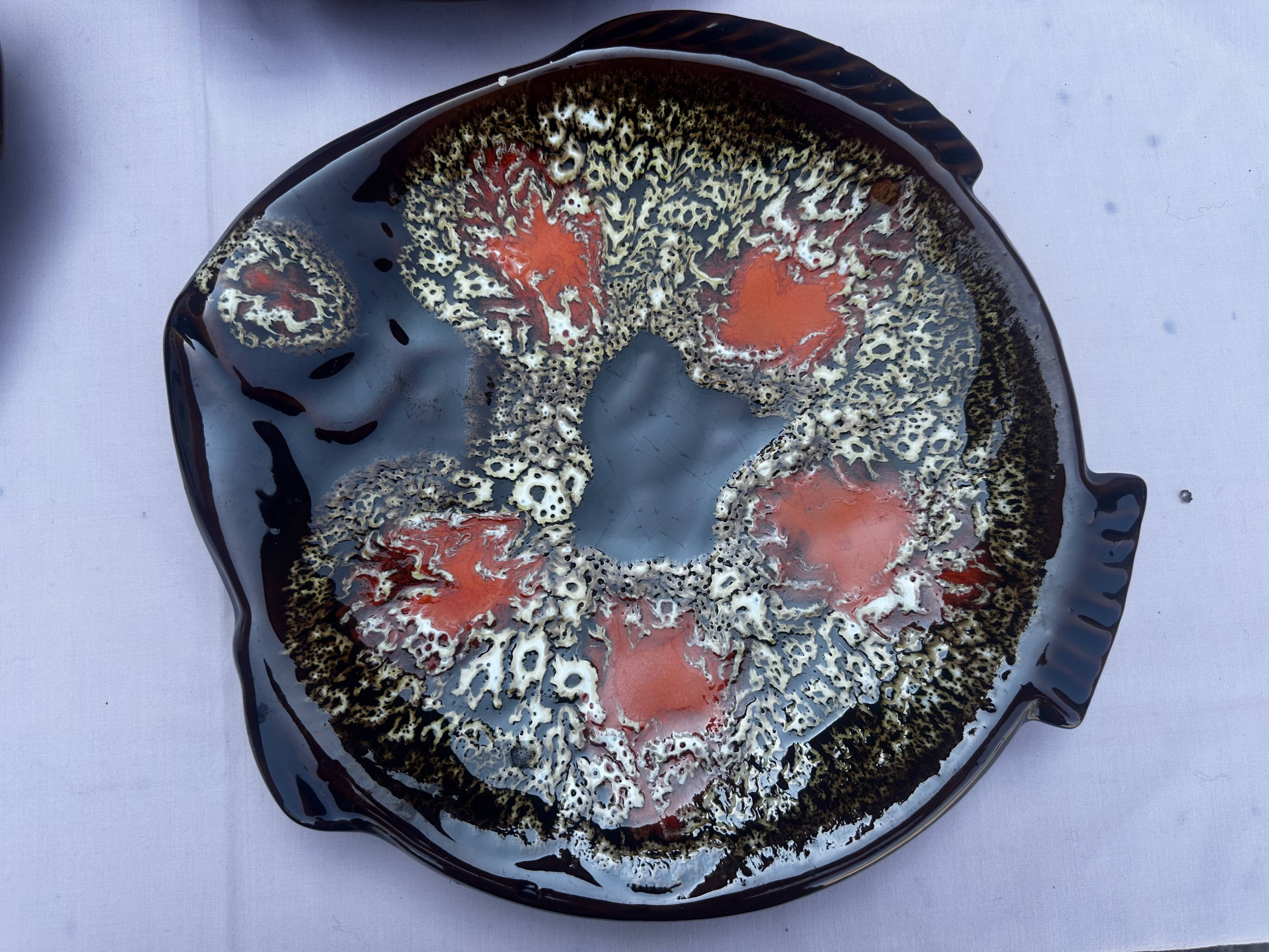 5 fish plates by Marius Giuge for Vallauris