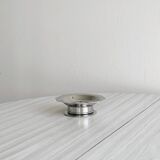 Coquillor butter dish in shiny silver metal