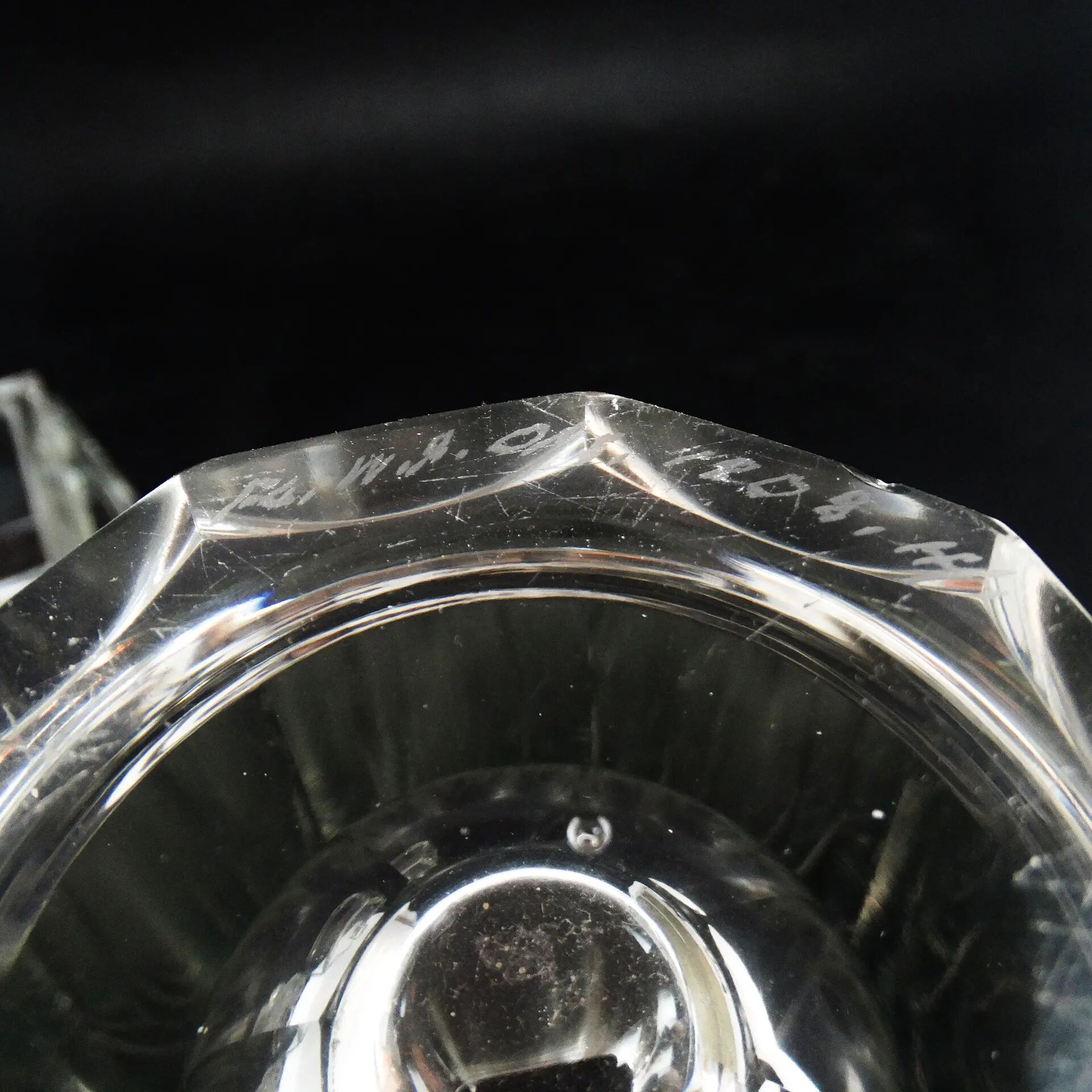 Art Deco vase, crystal, Moser, Czechoslovakia, 1930s