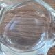 Vintage thick molded glass "fish" trinket tray