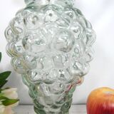 Glass pitcher, grape cluster wine carafe
