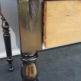 Table pine two-tone black and honey