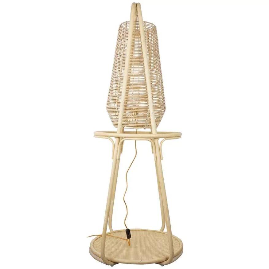Lampadaire en rotin