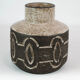 Ceramic vase in dark nuances by Loevemose Ceramics, 1960s