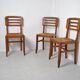 3 chaises style Pierre Cruege 1950