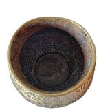Vase hébreu en laiton décoré à la main vers 1900