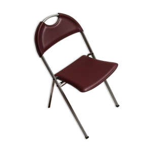 chaise pliante en cuir