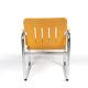 Fauteuil bois courbé et chrome années 80