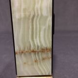 Collector Table Lighter SAROME Vintage Electric Gold Metal & Alabaster Chic