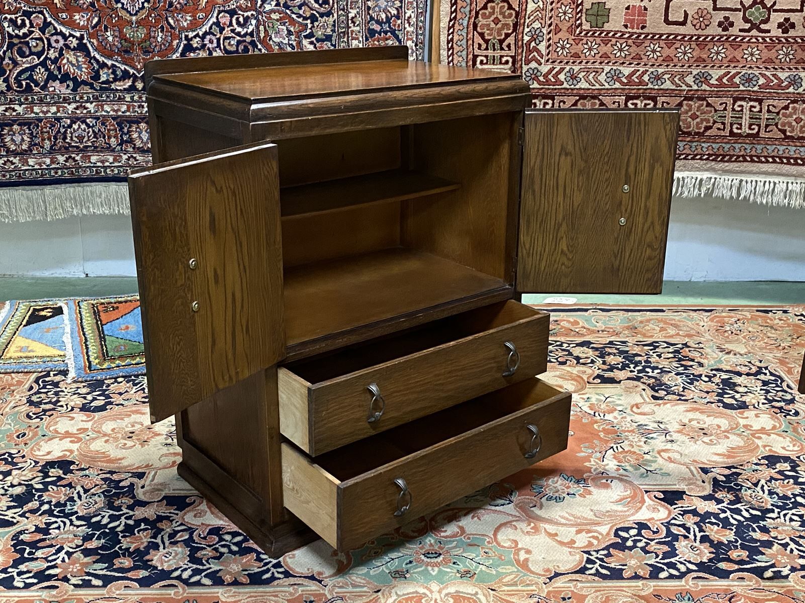 English Art Deco oak bar - 1930s