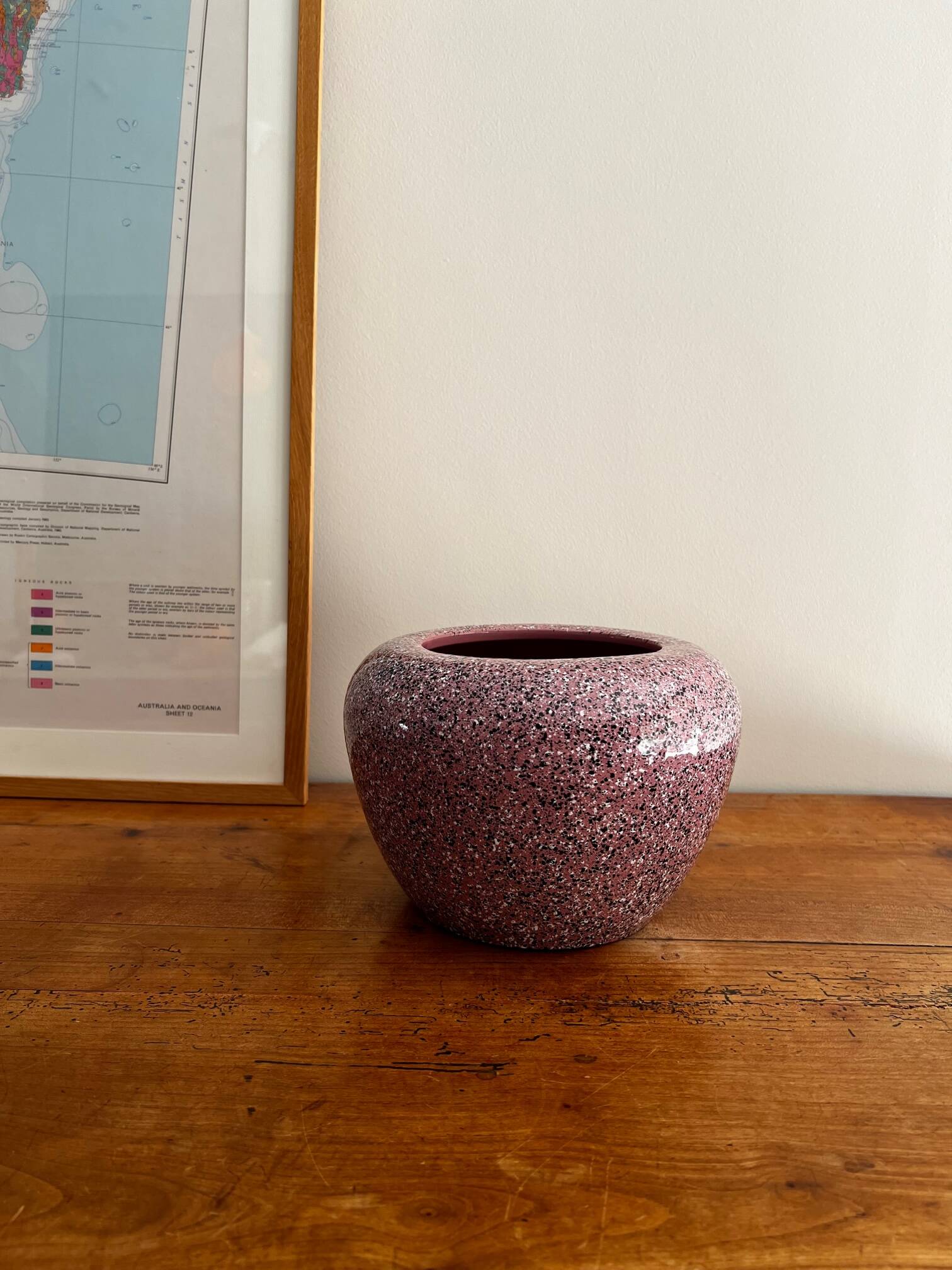 Pink memphis-style vase