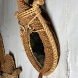 Set of 3 rope mirrors in the spirit of "Audoux and Minet"